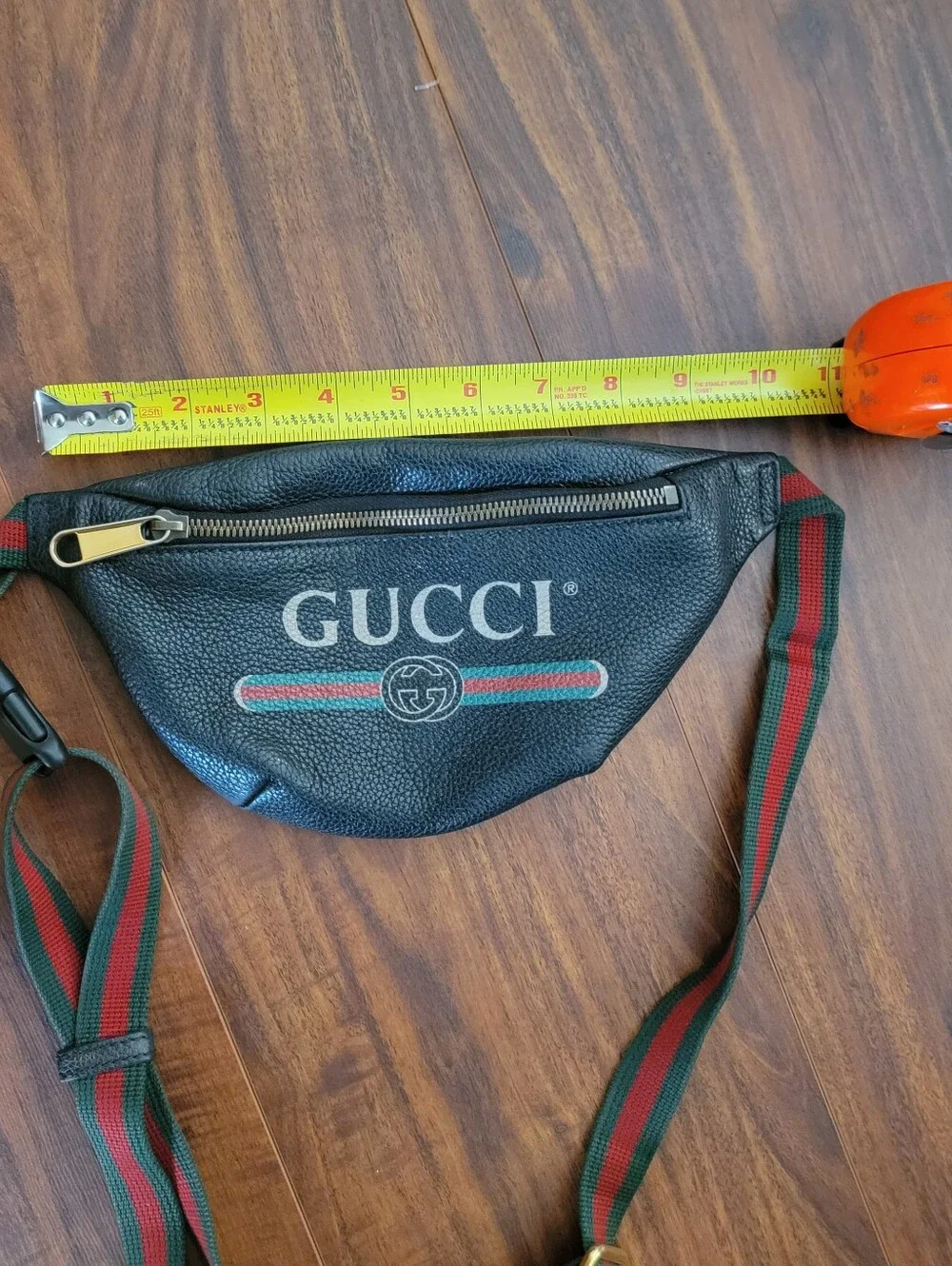 Fanny Gucci Print Leather Mini Belt Bag, Calf Leather, 100% Authentic.